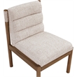 Bowery Hill Contemporary Beige Linen Textured Fabric Dining Chair (Set of 2)