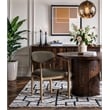 Bowery Hill Contemporary Brown Performance Fabric Dining Arm Chair (Set of 2)