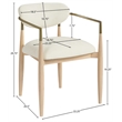 Bowery Hill Contemporary Cream Performance Fabric Dining Arm Chair (Set of 2)