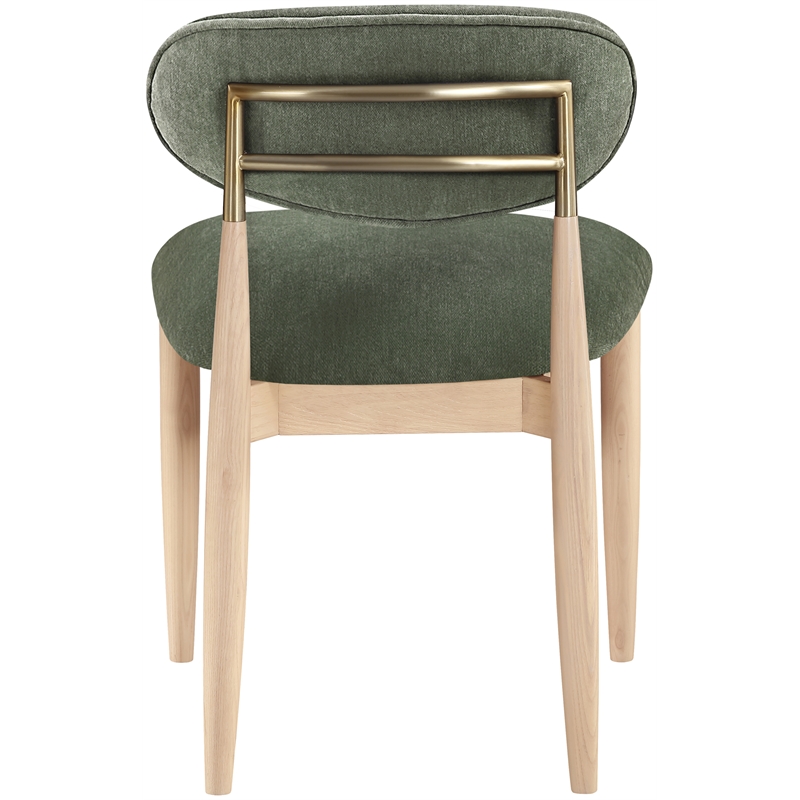 Bowery Hill Contemporary Olive Performance Fabric Dining Side Chair (Set of 2)