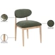 Bowery Hill Contemporary Olive Performance Fabric Dining Side Chair (Set of 2)