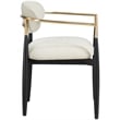 Bowery Hill Contemporary Beige Performance Fabric Dining Arm Chair (Set of 2)