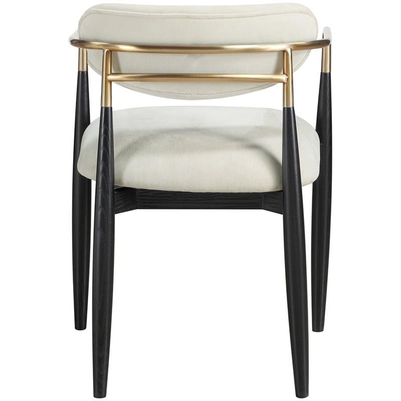 Bowery Hill Contemporary Beige Performance Fabric Dining Arm Chair (Set of 2)
