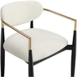 Bowery Hill Contemporary Beige Performance Fabric Dining Arm Chair (Set of 2)