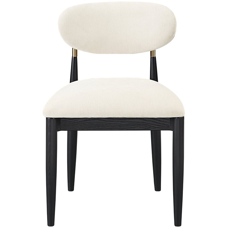 Bowery Hill Contemporary Beige Performance Fabric Dining Side Chair (Set of 2)