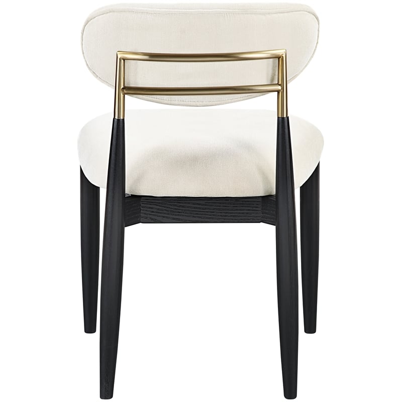 Bowery Hill Contemporary Beige Performance Fabric Dining Side Chair (Set of 2)