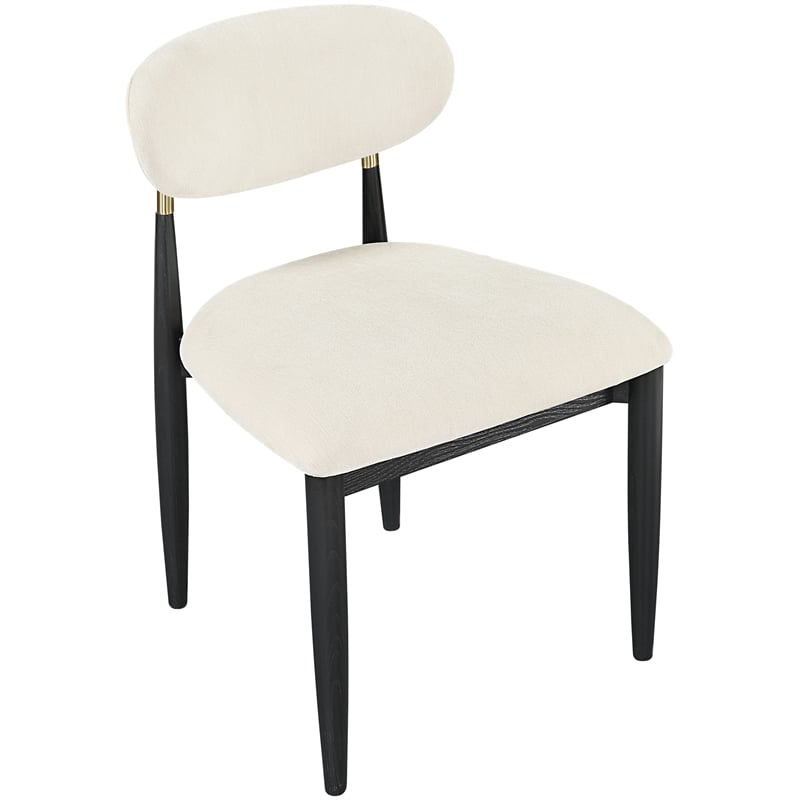 Bowery Hill Contemporary Beige Performance Fabric Dining Side Chair (Set of 2)
