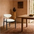 Bowery Hill Contemporary Cream Performance Fabric Dining Arm Chair (Set of 2)