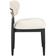 Bowery Hill Contemporary Cream Performance Fabric Dining Side Chair (Set of 2)