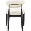 Bowery Hill Contemporary Cream Performance Fabric Dining Side Chair (Set of 2)