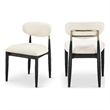 Bowery Hill Contemporary Cream Performance Fabric Dining Side Chair (Set of 2)