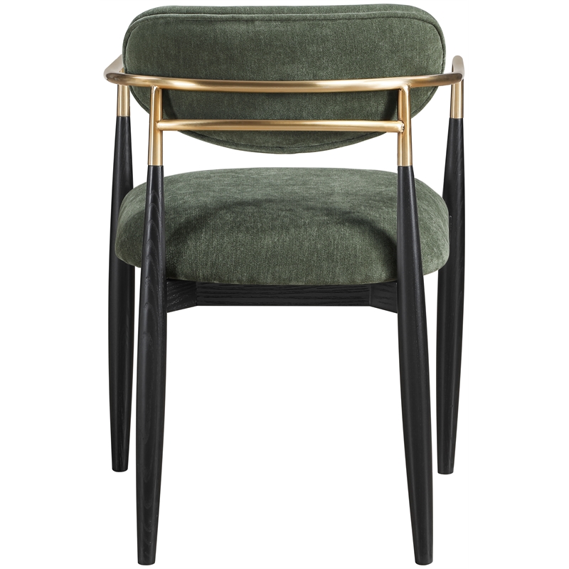 Bowery Hill Contemporary Olive Performance Fabric Dining Arm Chair (Set of 2)