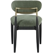 Bowery Hill Contemporary Olive Performance Fabric Dining Side Chair (Set of 2)