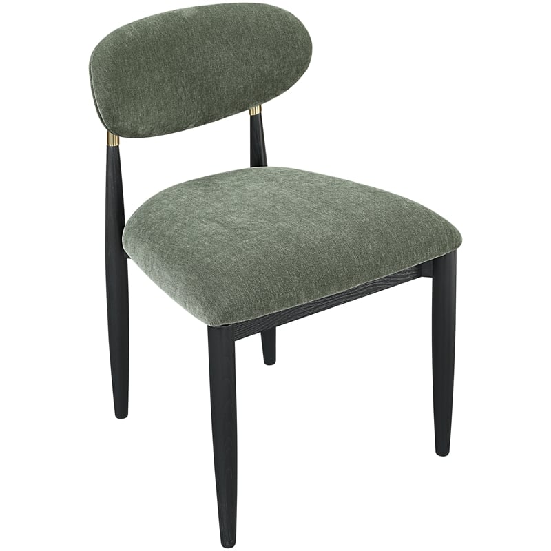 Bowery Hill Contemporary Olive Performance Fabric Dining Side Chair (Set of 2)