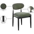 Bowery Hill Contemporary Olive Performance Fabric Dining Side Chair (Set of 2)