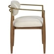 Bowery Hill Contemporary Beige Performance Fabric Dining Arm Chair (Set of 2)