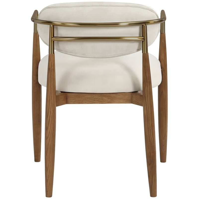Bowery Hill Contemporary Beige Performance Fabric Dining Arm Chair (Set of 2)