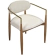 Bowery Hill Contemporary Beige Performance Fabric Dining Arm Chair (Set of 2)