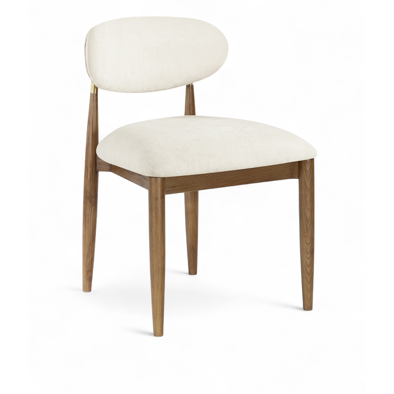 Bowery Hill Contemporary Beige Performance Fabric Dining Side Chair (Set of 2)