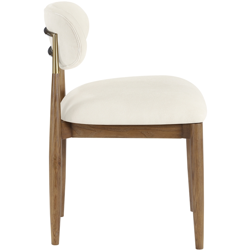 Bowery Hill Contemporary Beige Performance Fabric Dining Side Chair (Set of 2)