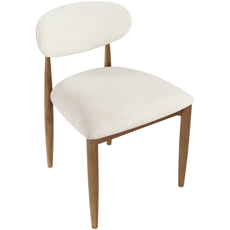 Bowery Hill Contemporary Beige Performance Fabric Dining Side Chair (Set of 2)