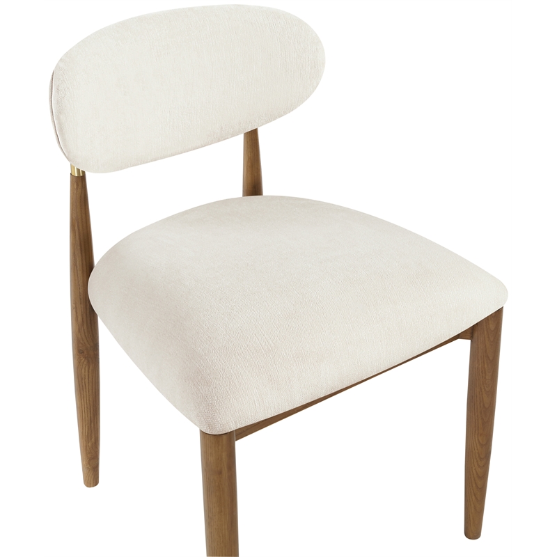 Bowery Hill Contemporary Beige Performance Fabric Dining Side Chair (Set of 2)