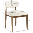 Bowery Hill Contemporary Beige Performance Fabric Dining Side Chair (Set of 2)