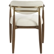 Bowery Hill Contemporary Cream Performance Fabric Dining Arm Chair (Set of 2)