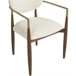 Bowery Hill Contemporary Cream Performance Fabric Dining Arm Chair (Set of 2)