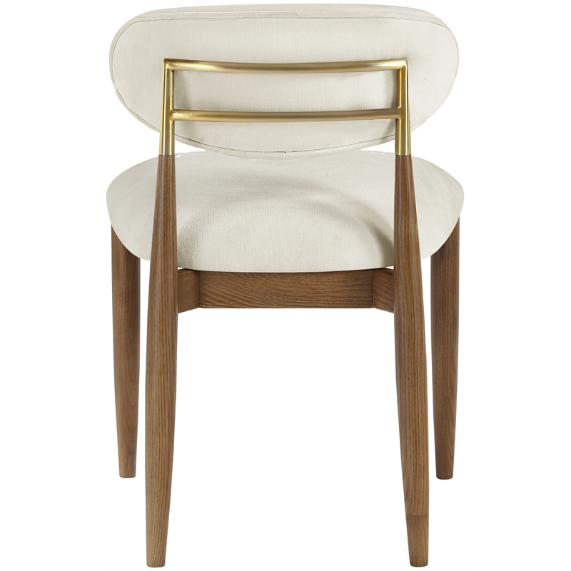 Bowery Hill Contemporary Cream Performance Fabric Dining Side Chair (Set of 2)