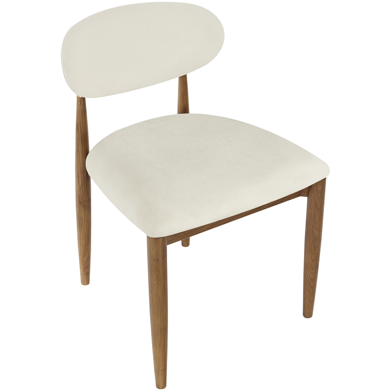 Bowery Hill Contemporary Cream Performance Fabric Dining Side Chair (Set of 2)