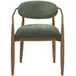 Bowery Hill Contemporary Olive Performance Fabric Dining Arm Chair (Set of 2)