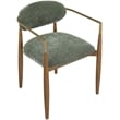Bowery Hill Contemporary Olive Performance Fabric Dining Arm Chair (Set of 2)