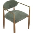 Bowery Hill Contemporary Olive Performance Fabric Dining Arm Chair (Set of 2)