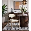 Bowery Hill Contemporary Cream Performance Fabric Dining Arm Chair (Set of 2)