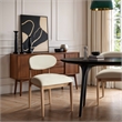 Bowery Hill Contemporary Cream Performance Fabric Dining Side Chair (Set of 2)