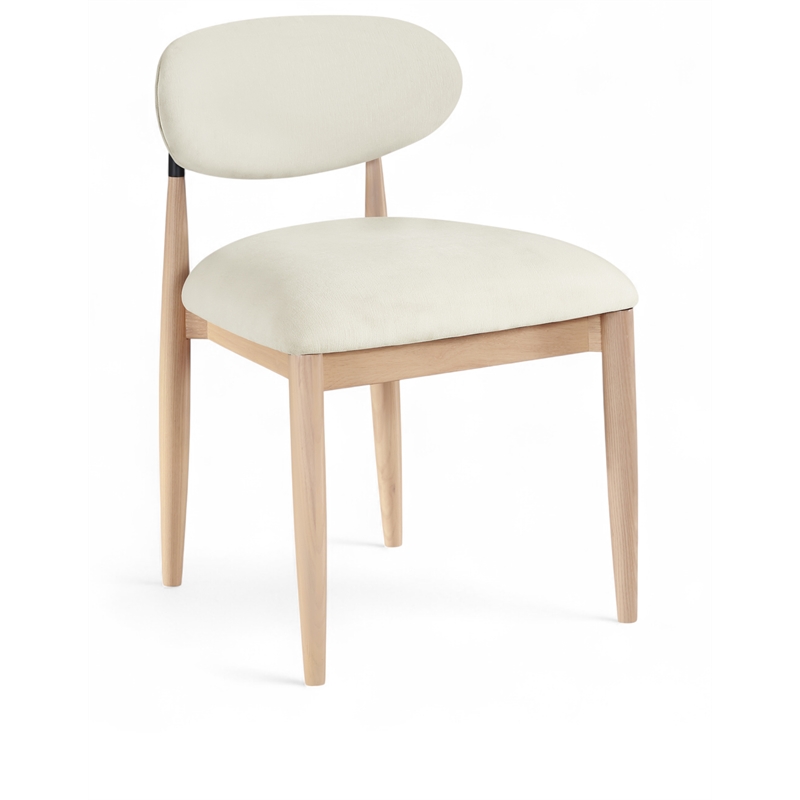 Bowery Hill Contemporary Cream Performance Fabric Dining Side Chair (Set of 2)