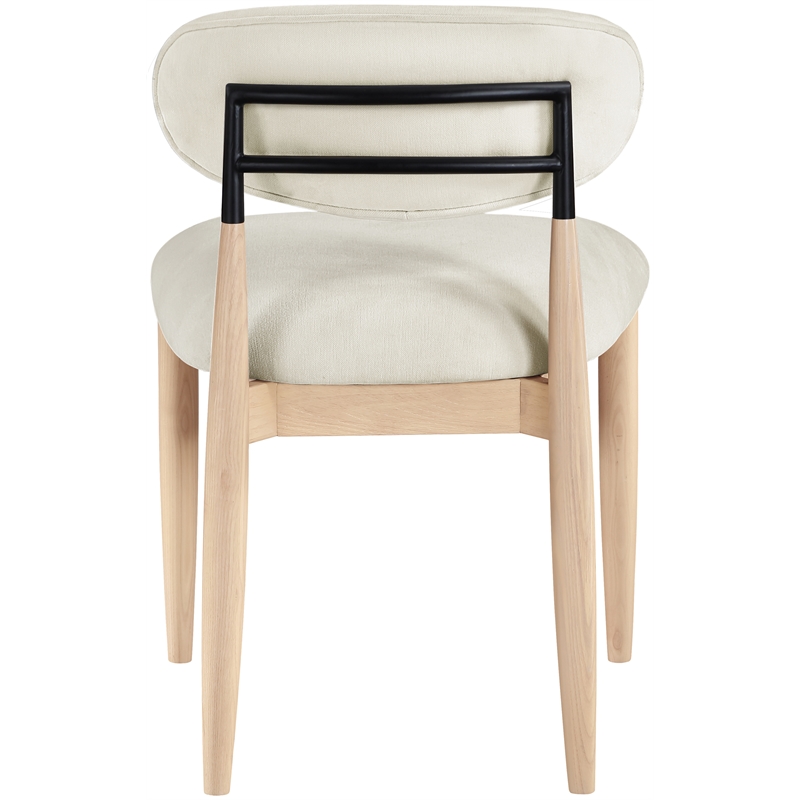 Bowery Hill Contemporary Cream Performance Fabric Dining Side Chair (Set of 2)
