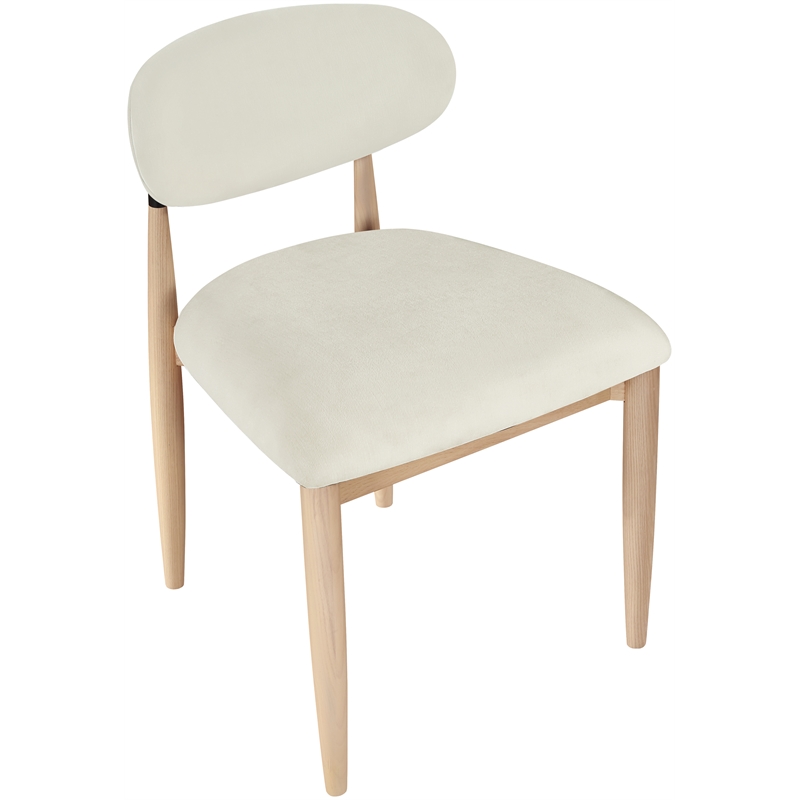 Bowery Hill Contemporary Cream Performance Fabric Dining Side Chair (Set of 2)