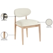 Bowery Hill Contemporary Cream Performance Fabric Dining Side Chair (Set of 2)