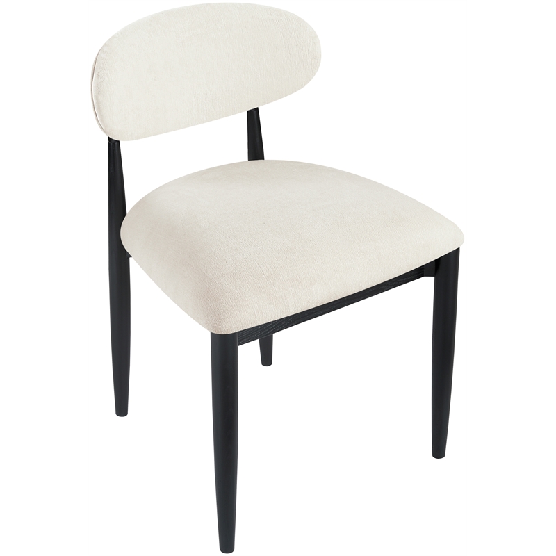 Bowery Hill Contemporary Beige Performance Fabric Dining Side Chair (Set of 2)