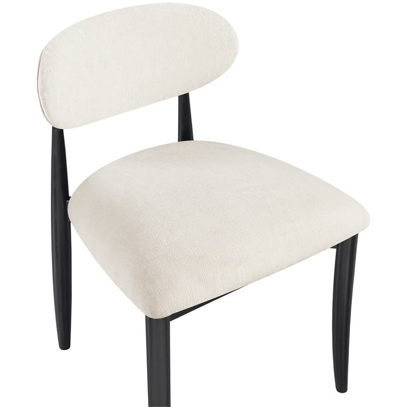 Bowery Hill Contemporary Beige Performance Fabric Dining Side Chair (Set of 2)