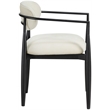 Bowery Hill Contemporary Cream Performance Fabric Dining Arm Chair (Set of 2)
