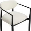 Bowery Hill Contemporary Cream Performance Fabric Dining Arm Chair (Set of 2)
