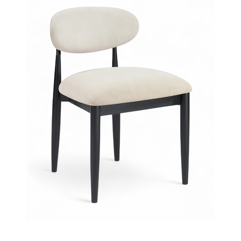 Bowery Hill Contemporary Cream Performance Fabric Dining Side Chair (Set of 2)
