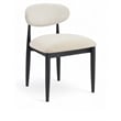 Bowery Hill Contemporary Cream Performance Fabric Dining Side Chair (Set of 2)