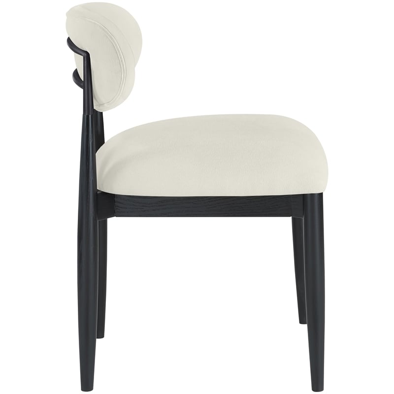 Bowery Hill Contemporary Cream Performance Fabric Dining Side Chair (Set of 2)