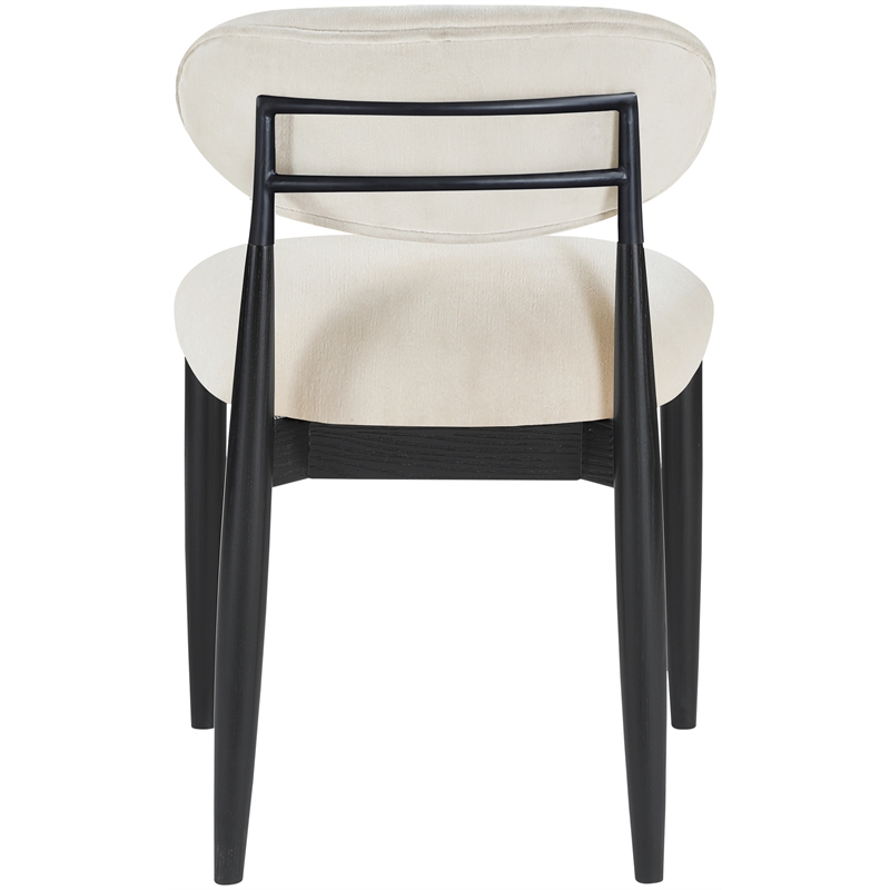 Bowery Hill Contemporary Cream Performance Fabric Dining Side Chair (Set of 2)