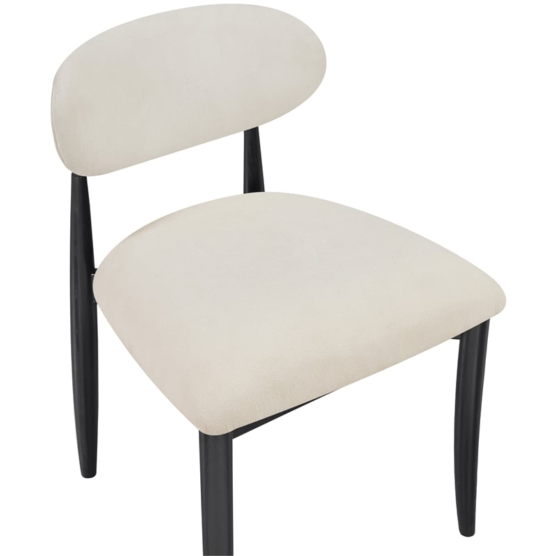 Bowery Hill Contemporary Cream Performance Fabric Dining Side Chair (Set of 2)