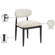 Bowery Hill Contemporary Cream Performance Fabric Dining Side Chair (Set of 2)